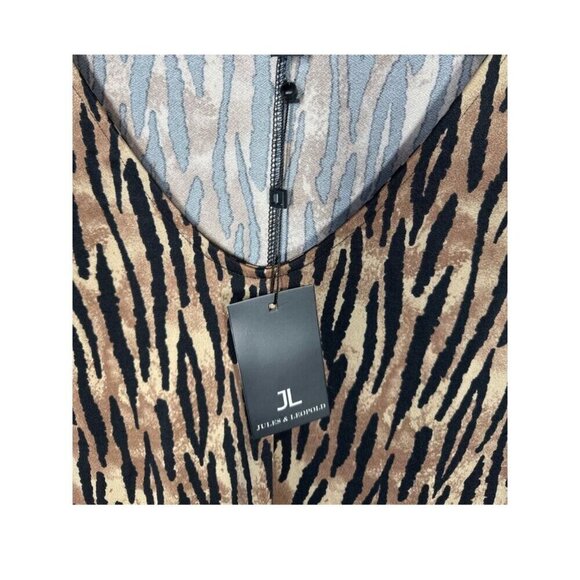 Jules & Leopold Size 3X Animal Print Brown & Black Sleeveless Blouse. New - Picture 2 of 11